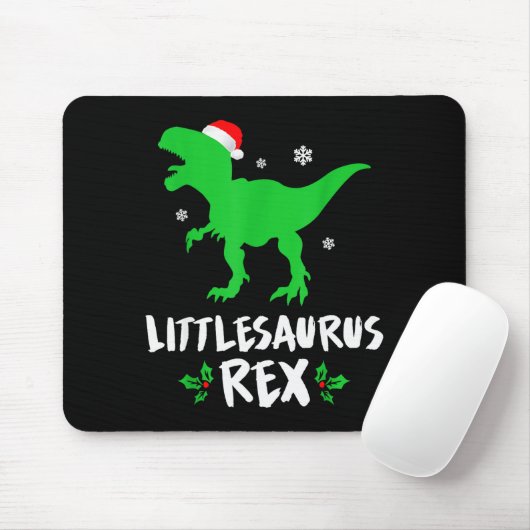 Little T Rex Matching Family Christmas Dinosaur Sh Mousepad (Mit Mouse)