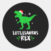 Little T Rex Matching Family Christmas Dinosaur Sh Runder Aufkleber (Vorderseite)