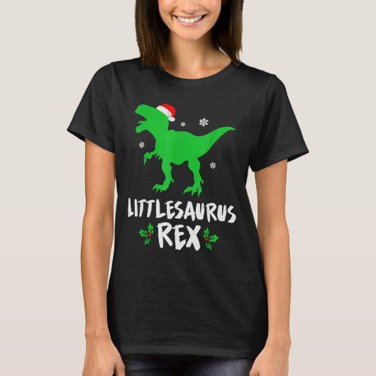 Little T Rex Matching Family Christmas Dinosaur Sh T-Shirt (Vorderseite)