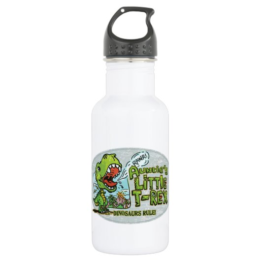 Little T Rex Oval Tante Trinkflasche (Vorderseite)