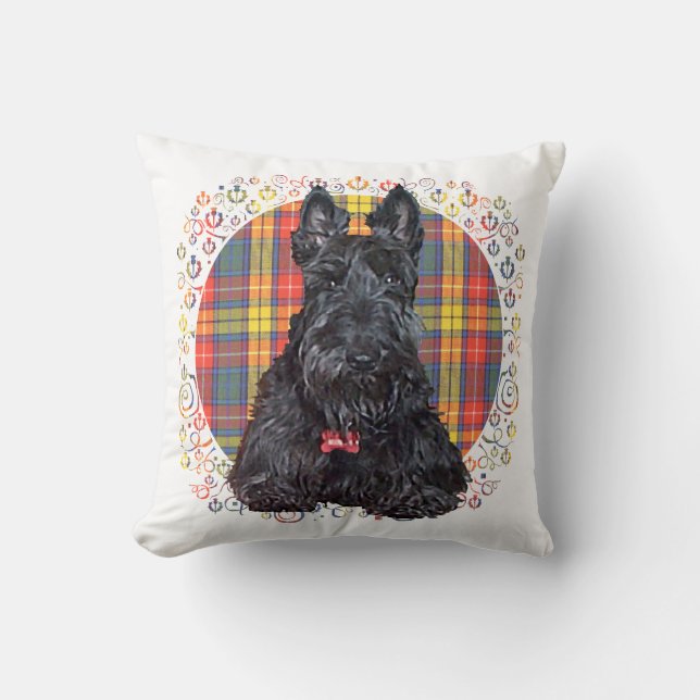 Little Tartan Scottie Dog Kissen (Vorderseite)