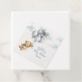 Little Teddy Bear Blue Balloons Clouds Baby Boy Geschenkanhänger (Beispiel)