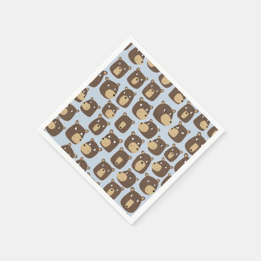 Little Teddy Bear Cub Pattern Serviette (Ecke)