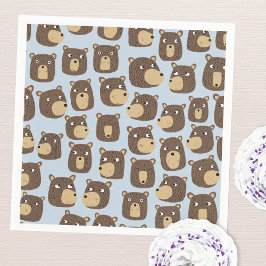 Little Teddy Bear Cub Pattern Serviette