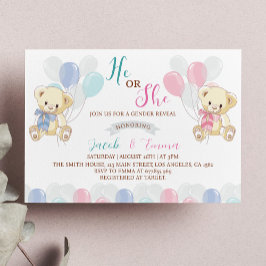 Little Teddy Bear Gender Offenlegung Einladung