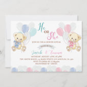 Little Teddy Bear Gender Offenlegung Einladung (Vorderseite)