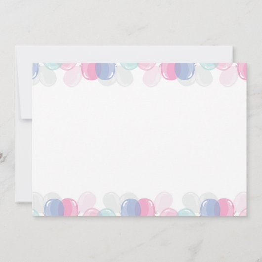 Little Teddy Bear Gender Offenlegung Einladung (Rückseite)