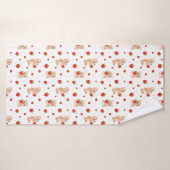 Little teddy bear with strawberry badehandtuch (Badehandtuch)