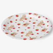 Little teddy bear with strawberry pappteller (Schrägansicht)
