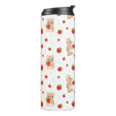 Little teddy bear with strawberry thermosbecher (Nach links gedreht)