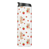 Little teddy bear with strawberry thermosbecher (Nach rechts gedreht)