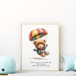 Little Teddy Explorer Kinderzimmer Room Poster