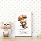 Little Teddy Explorer Kinderzimmer Room Poster