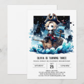 Little Template Pirate Geburtstag Einladung (Vorne/Hinten)