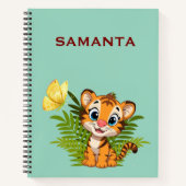 Little Tiger & Butterfly Deluxe Spiral Notizbuch (Vorderseite)