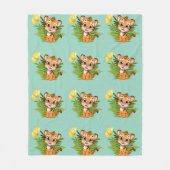 Little Tiger & Butterfly Fleece Blanket (Vorderseite)