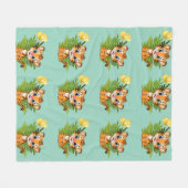 Little Tiger & Butterfly Fleece Blanket (Vorderseite (Horizontal))