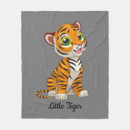 Little Tiger Design Fleece Blanket (Vorderseite)