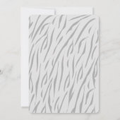 Little Tiger Modern Gray Baby Dusche Einladung (Rückseite)