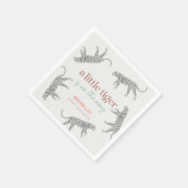 Little Tiger Modern Gray Baby Dusche Serviette (Ecke)