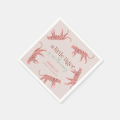 Little Tiger Modern Pink Girl Baby Dusche Serviette (Ecke)