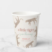 Little Tiger Modern Taupe Baby Dusche Pappbecher (Rückseite)