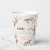 Little Tiger Modern Taupe Baby Dusche Pappbecher (Vorderseite)