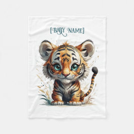 Little Tiger Personalisiert Fleecedecke