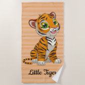 Little Tiger Stripes Beach Handtuch (Vorderseite)