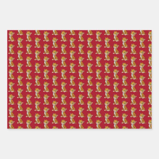 Little Tiger Wrapping Paper Set Geschenkpapier Set (Vorderseite 3)