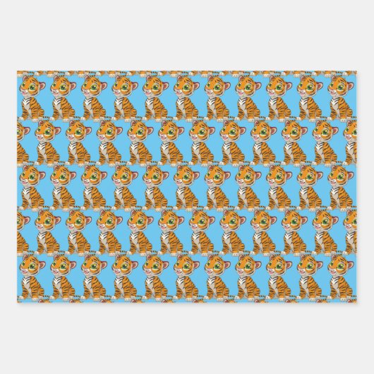 Little Tiger Wrapping Paper Set Geschenkpapier Set (Vorderseite 2)