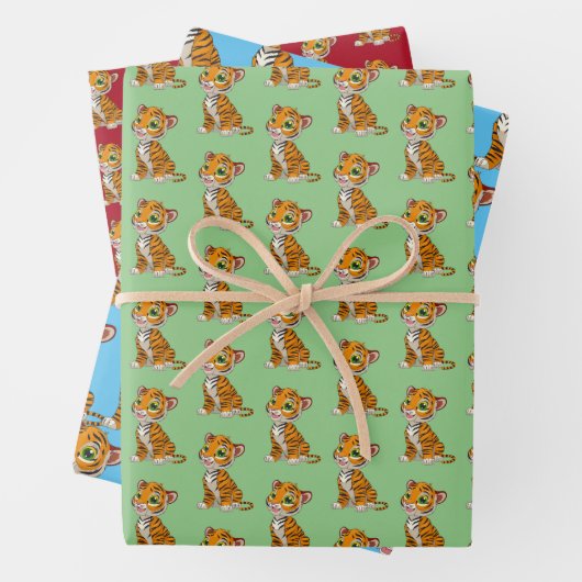 Little Tiger Wrapping Paper Set Geschenkpapier Set (Beispiel)