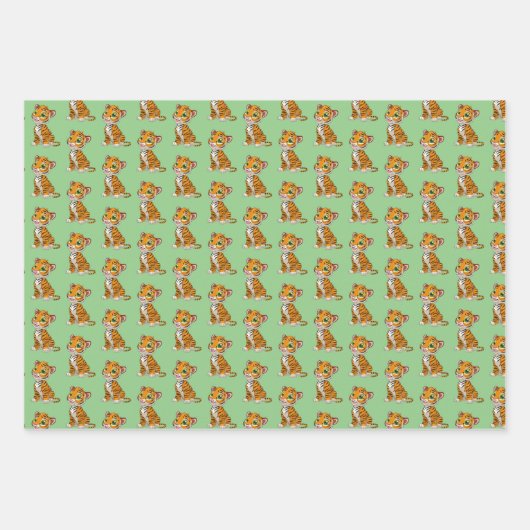 Little Tiger Wrapping Paper Set Geschenkpapier Set (Vorderseite)