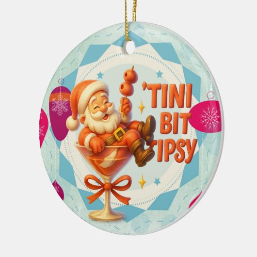 little tipsy santa keramik ornament (Links)