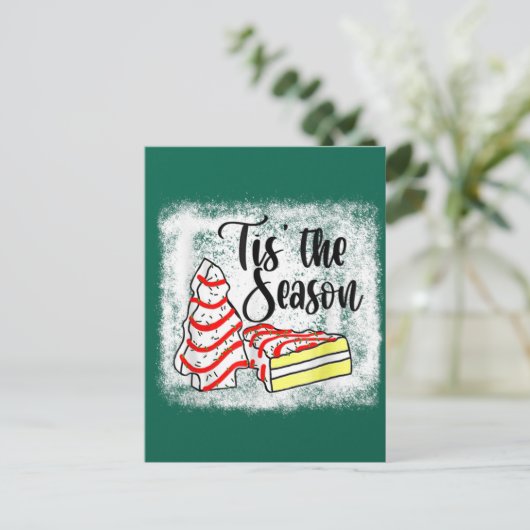 Little Tis' The Season Christmas Tree Cakes Debbie Postkarte (Stehend Vorderseite)