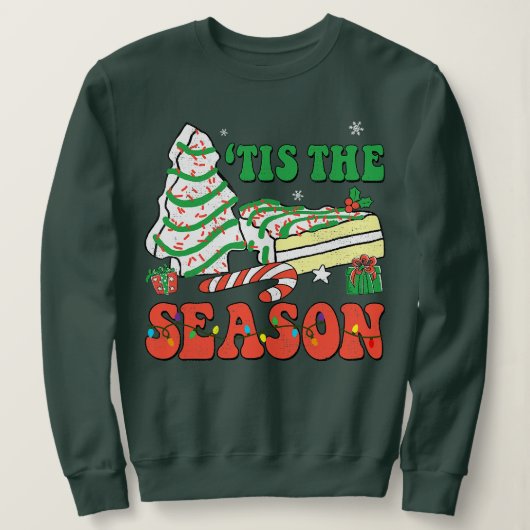 Little Tis_ The Season Weihnachtsbaum Cakes Debbie Sweatshirt (Design vorne)