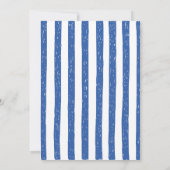 Little tomato blue stripes Italian baby shower Einladung (Rückseite)