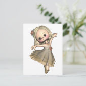 Little Toon Ballerina Postkarte (Stehend Vorderseite)