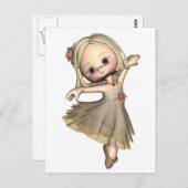 Little Toon Ballerina Postkarte (Vorne/Hinten)