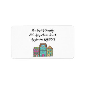 Little Town Address Label Adressaufkleber