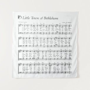 Little Town Bethlehem Christmas Carol Wandteppich