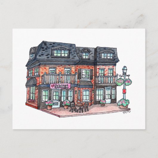 Little Town Cafe Postkarte (Vorderseite)