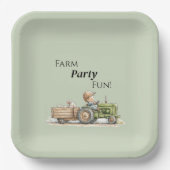 Little Tractor Farm Birthday Pappteller (Vorderseite)