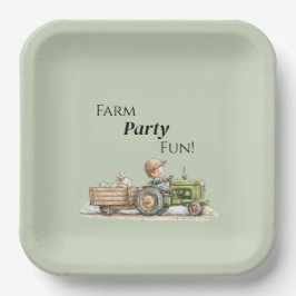 Little Tractor Farm Birthday Pappteller