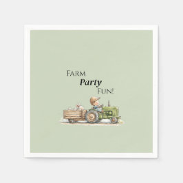 Little Tractor Farm Birthday Serviette