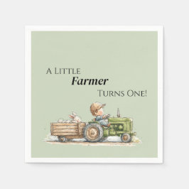 Little Tractor Farm Birthday Serviette