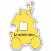 Little Train Birthday Party Aufkleber (Vorderseite)