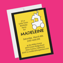 Little Train Birthday Party Einladung