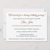 Little Train Lover - 1. Geburtstagskinder Einladung (Rückseite)