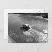 Little Trawler, Cardiff Bay Harbour - B&W Postkarte (Vorne/Hinten)